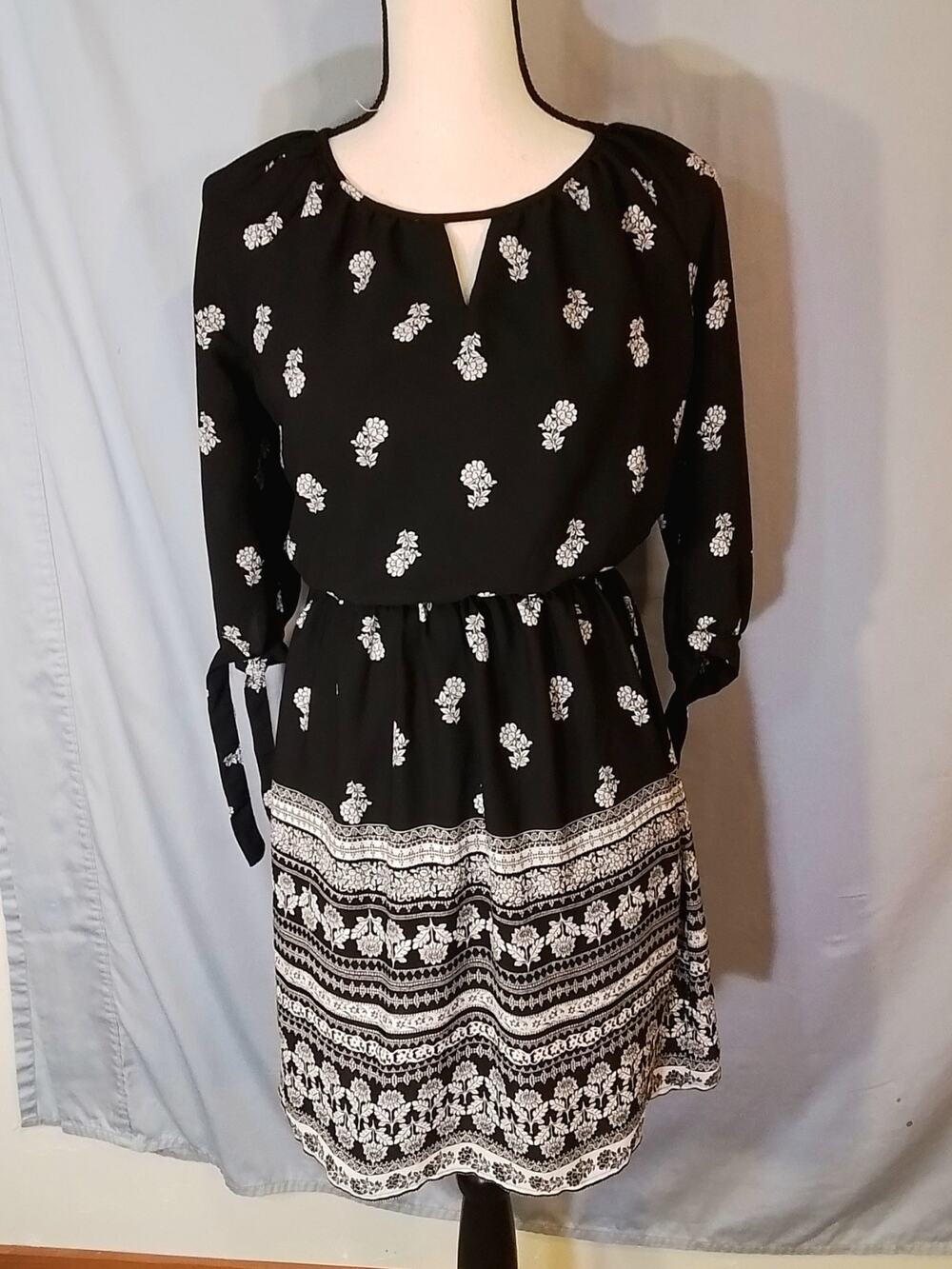 Maurices: black and white print dress